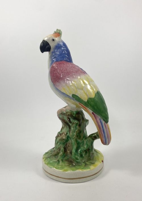 Staffordshire Pottery Parrot. C. 1860. Thomas Parr Factory.