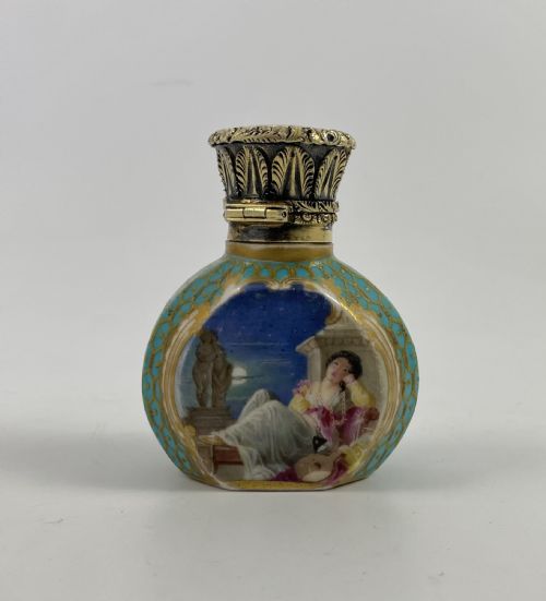 Copeland & Garrett Silver Mounted Vinaigrette, C. 1835.