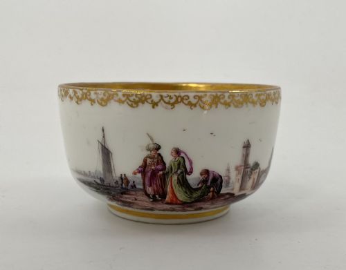 Meissen Porcelain Bowl. Harbour Scenes, C. 1735.