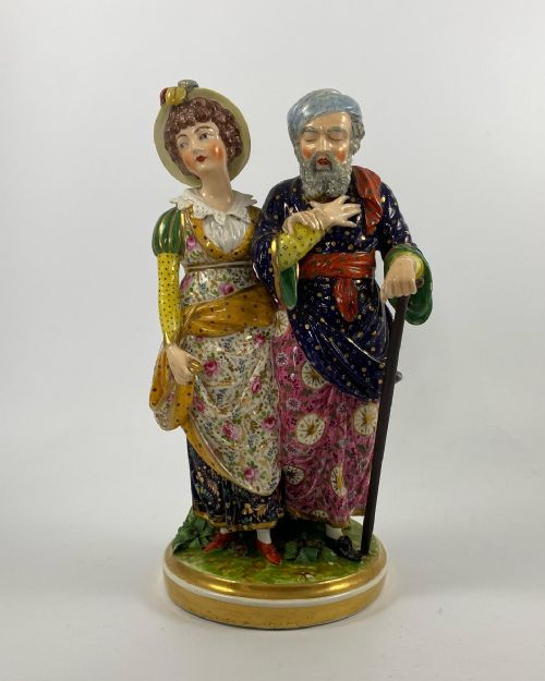 Derby Porcelain Group, ‘Belisarius and Daughter’, C. 1820.
