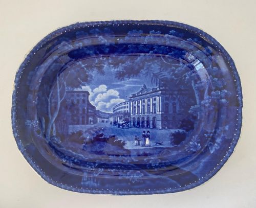 Staffordshire Meat Plate ‘Regents Street’, London. Adams, C. 1830.