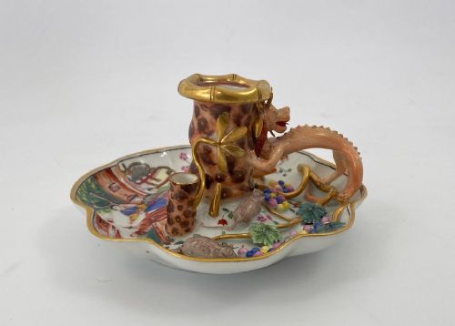 Meissen Porcelain ‘Mandarin’ Chamberstick, C. 1830.