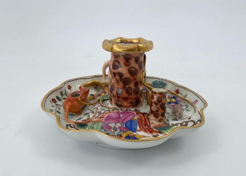 fig 1. Meissen porcelain ‘Mandarin’ chamberstick, c. 1830.