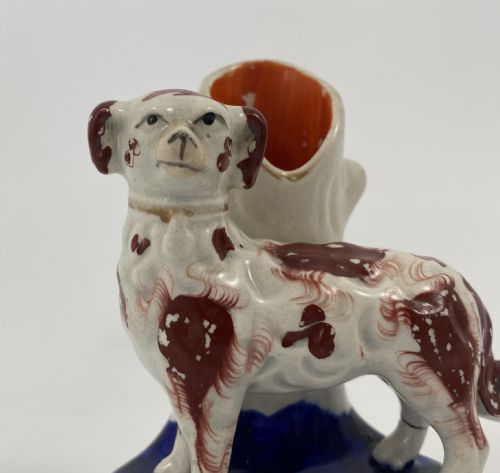 fig 1. Pair Staffordshire dog spill vases, c. 1860.