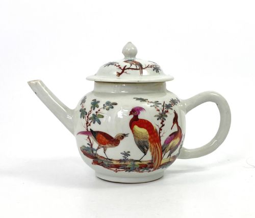 Chinese Porcelain Teapot. James Giles, London Decoration, C. 1765.