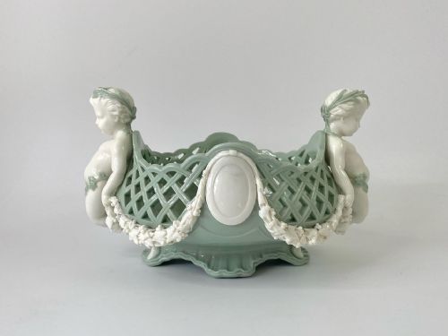 Minton Pate Sur Pate Porcelain Basket, Dated 1867.