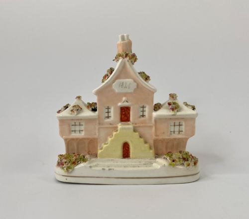 Staffordshire Porcelaneous Cottage, Dated 1846.