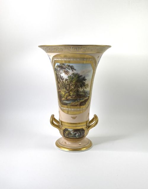 Fine and Rare Large Derby Two Part Vase, C. 1810.