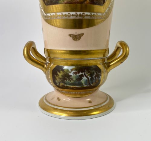 fig 3. Fine and rare large Derby two part vase, c. 1810.