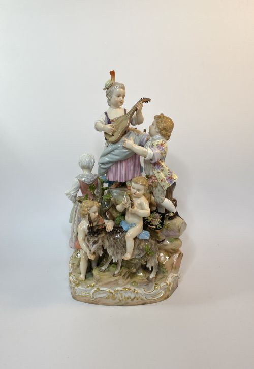 Meissen Porcelain Group of Musicians, C. 1870.
