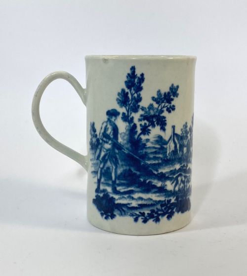Worcester Porcelain Hunting Mug, C. 1775.