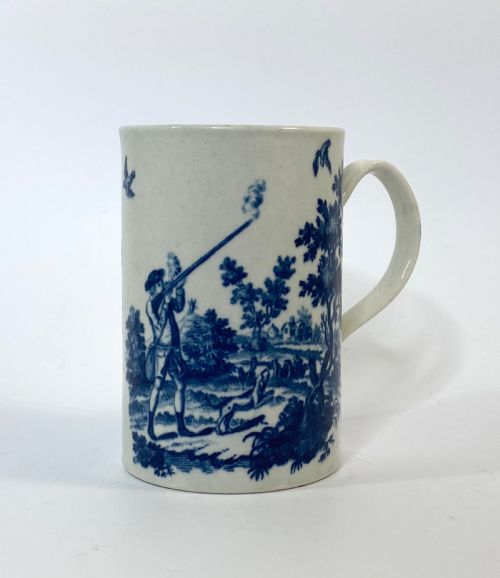 fig 1. Worcester porcelain Hunting mug, c. 1775.