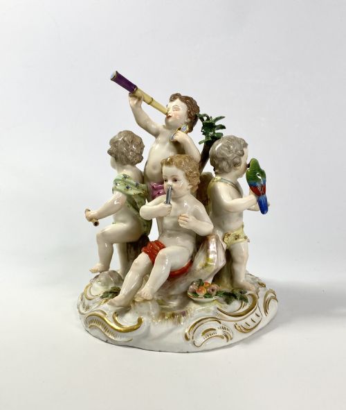 Meissen Porcelain Group, ‘The Senses’, C. 1870.