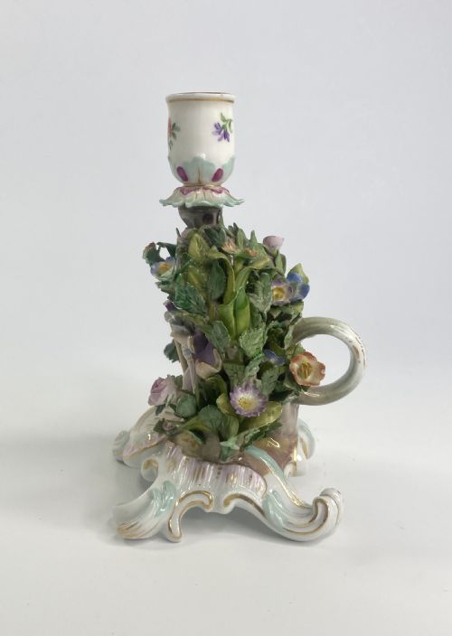 fig 1. Meissen porcelain chamberstick, c.1870.