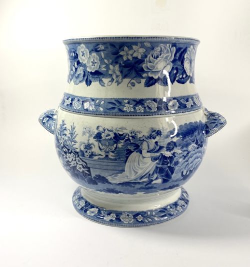 Staffordshire Blue Printed Pail, C. 1830.