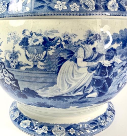 fig 1. Staffordshire blue printed pail, c. 1830.