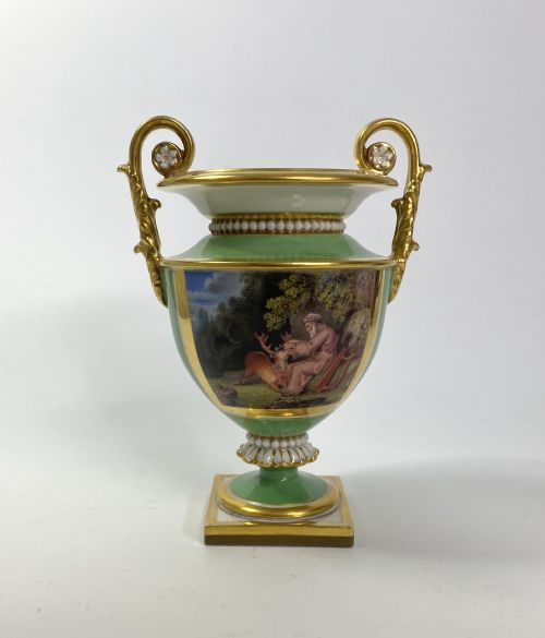 Fbb Worcester Porcelain Vase, the Minstrel, C. 1815.