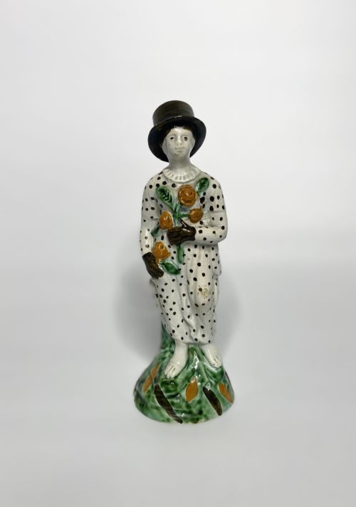 Rare Pratt Ware Figure of a Gardener, C. 1790.