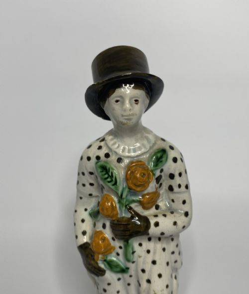 fig 1. Rare Pratt ware figure of a gardener, c. 1790.