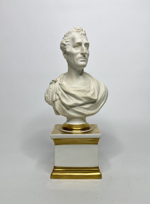 Duke of Wellington. Samuel Alcock Biscuit Porcelain Bust, C. 1835.