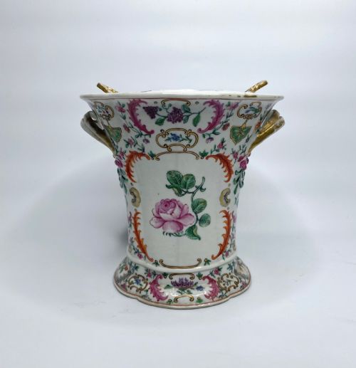 fig 1. Pair Chinese porcelain bough pots, c. 1760. Qianlong Period.