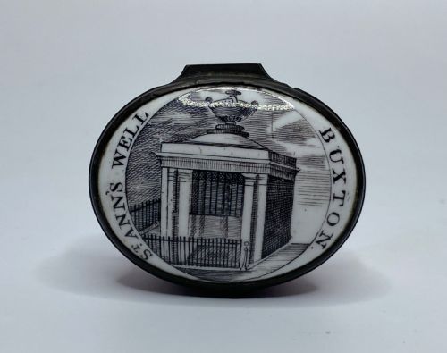 Bilston Enamel Patch Box, Buxton, C. 1770.