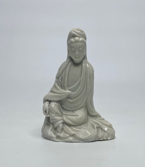 Chinese Blanc De Chine Guanyin, 17th C. Kangxi Period.