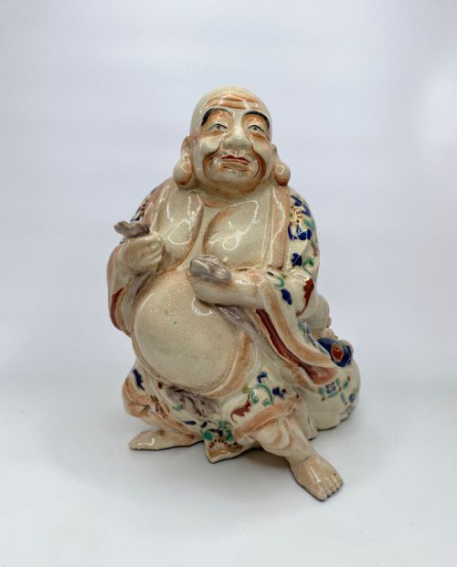 fig 1. Satsuma pottery figure ‘Hotei’, Japan, Meiji Period.