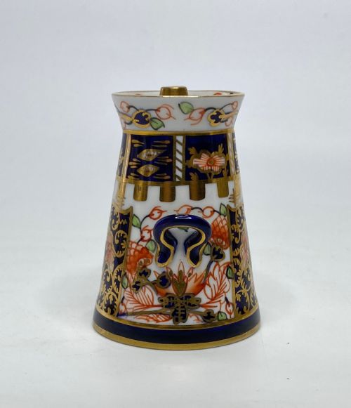 fig 1. Royal Crown Derby milk churn and cover, dated 1921.