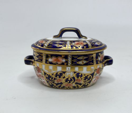 Royal Crown Derby Miniature Fish Kettle, D. 1920.