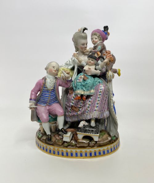 Meissen Porcelain Group, ‘The Good Mother’, C. 1870.