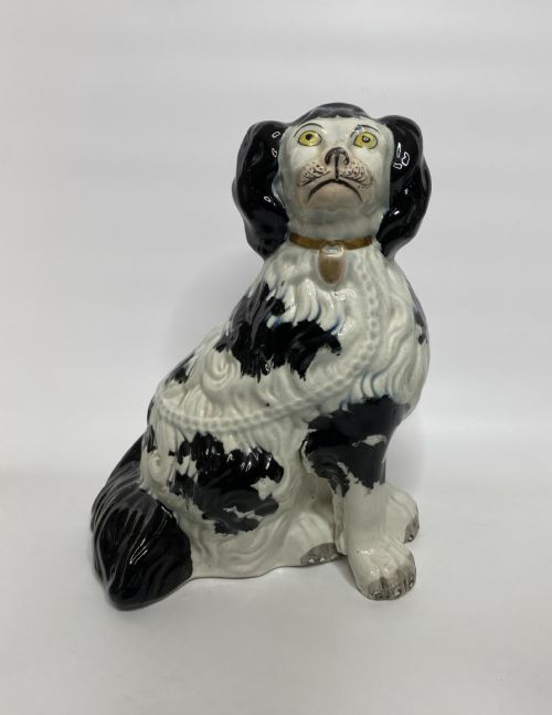 fig 1. Pair of rare and large Staffordshire Spaniels, c. 1840.