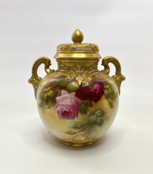 Royal Worcester Pot Pourri & Cover, F. Harper, D. 1919.