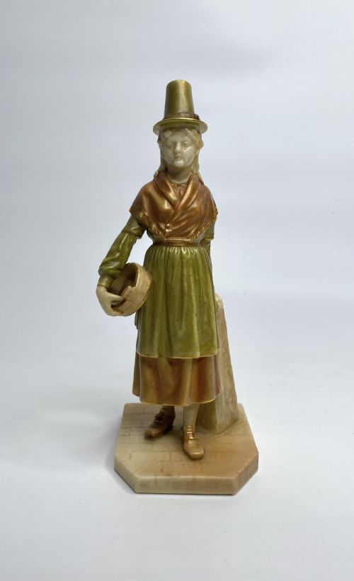 Royal Worcester Figure ‘Wales’, James Hadley, D. 1902.