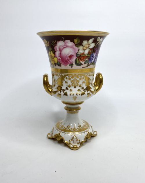 PAIR OF ROYAL CROWN DERBY URNS ALBERT GREGORY D 1900 - ADDITIONAL PHOTO 2