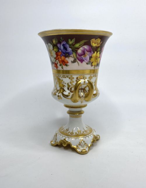 PAIR OF ROYAL CROWN DERBY URNS ALBERT GREGORY D 1900 - ADDITIONAL PHOTO 4
