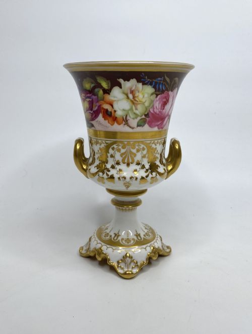 PAIR OF ROYAL CROWN DERBY URNS ALBERT GREGORY D 1900 - ADDITIONAL PHOTO 9