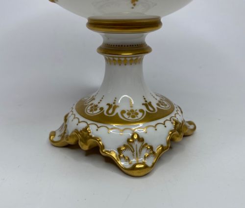 PAIR OF ROYAL CROWN DERBY URNS ALBERT GREGORY D 1900 - ADDITIONAL PHOTO 11
