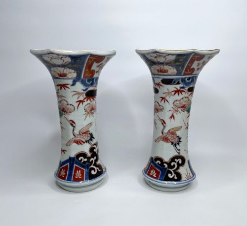 Pair of Japanese Imari Vases, C. 1700, Genryoku Period
