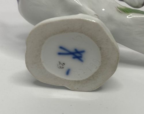MEISSEN PORCELAIN PEACOCK C 1930 - ADDITIONAL PHOTO 7