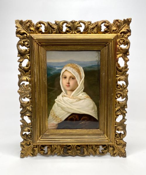 Kpm Berlin Porcelain Plaque, C. 1850.