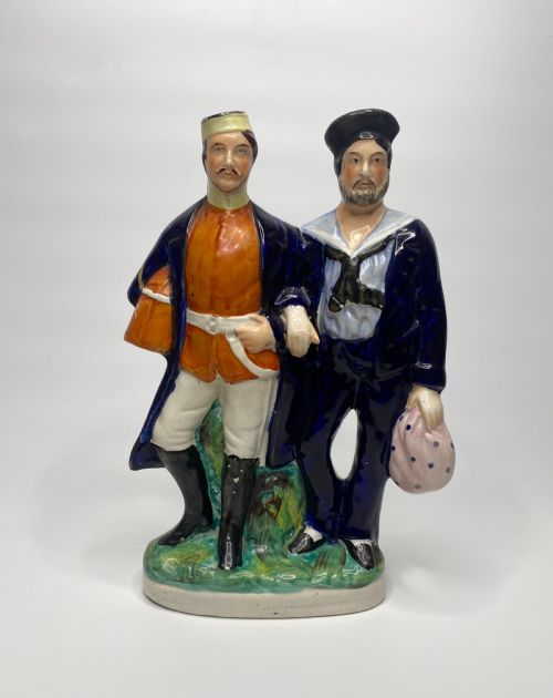 Staffordshire ‘River War’ Pottery Group, C. 1898.