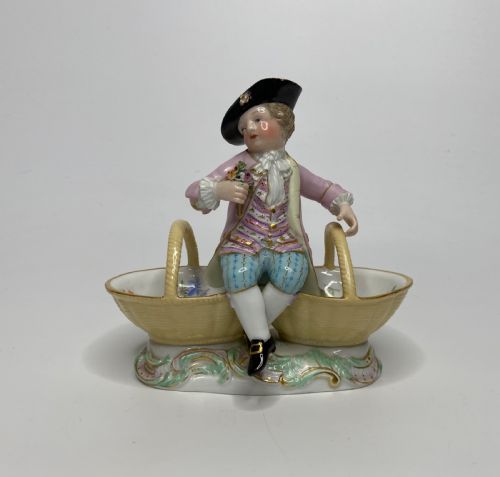 Meissen Porcelain Figural Salt, C. 1870.