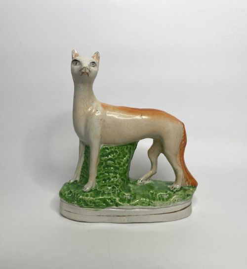 Staffordshire Pottery Fox, C. 1860.