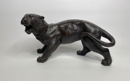 Japanese Bronze Tiger, Yoshikuza, Meiji Period.