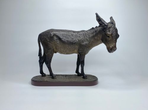 Franz Bergman Cold Painted Bronze Donkey, C. 1900.