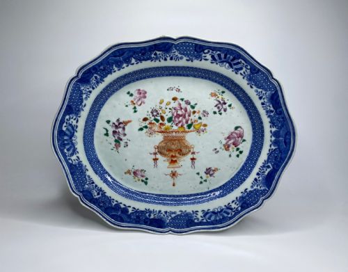 Chinese Porcelain Platter, Famille Rose, C. 1760. Qianlong.