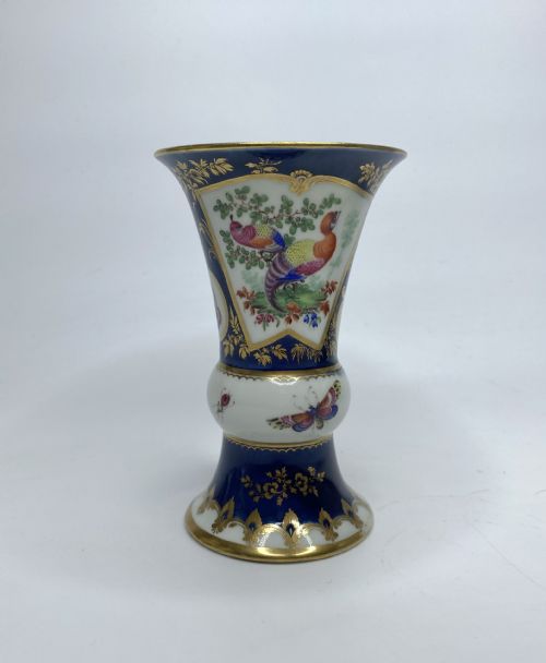 Worcester Porcelain Vase, Fancy Birds, C. 1770.