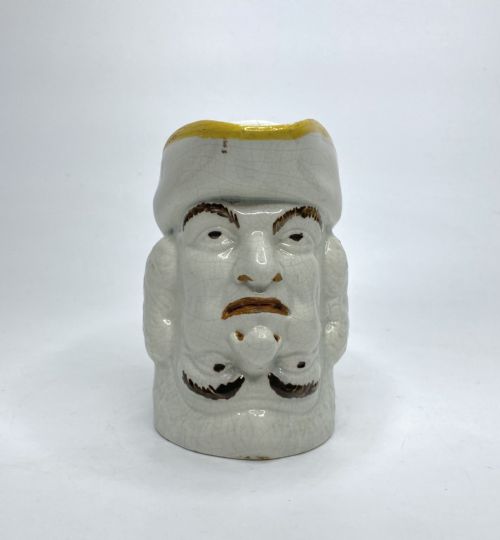 Yorkshire Prattware Stirrup Cup ‘Vicar & Moses’, C. 1830.