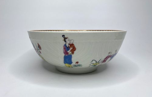 fig 1. Worcester porcelain ‘Monkey in a tree’ pattern bowl, c. 1770.